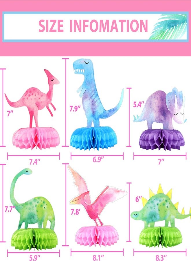 HaPiBiDesign Dinosaur Baby Shower Centerpieces - 12 PCS Dino Party Honeycomb Centerpieces for Decorations - Dino Center Piece Dinosaur Table Topper for Kid - Image 2